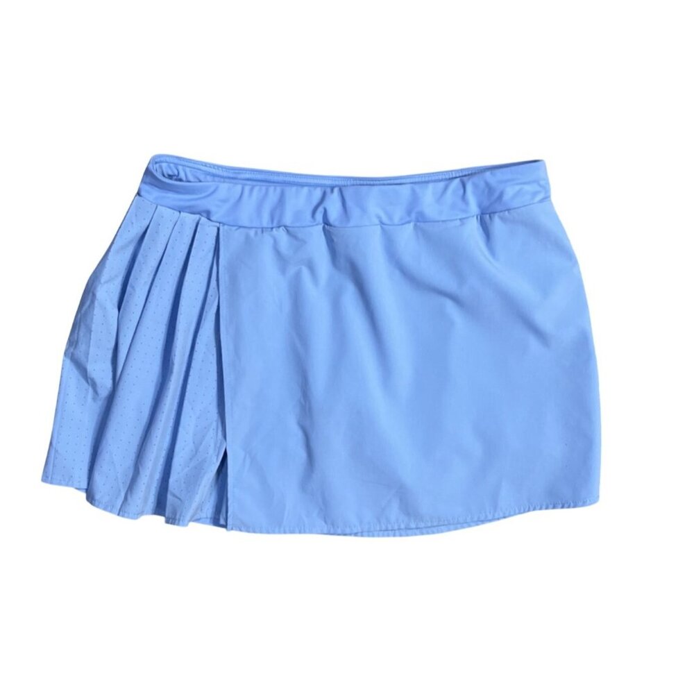 Avia Tennis Pickleball Skort Skirt Blue Size L Large Pleated (READ) Pull On
